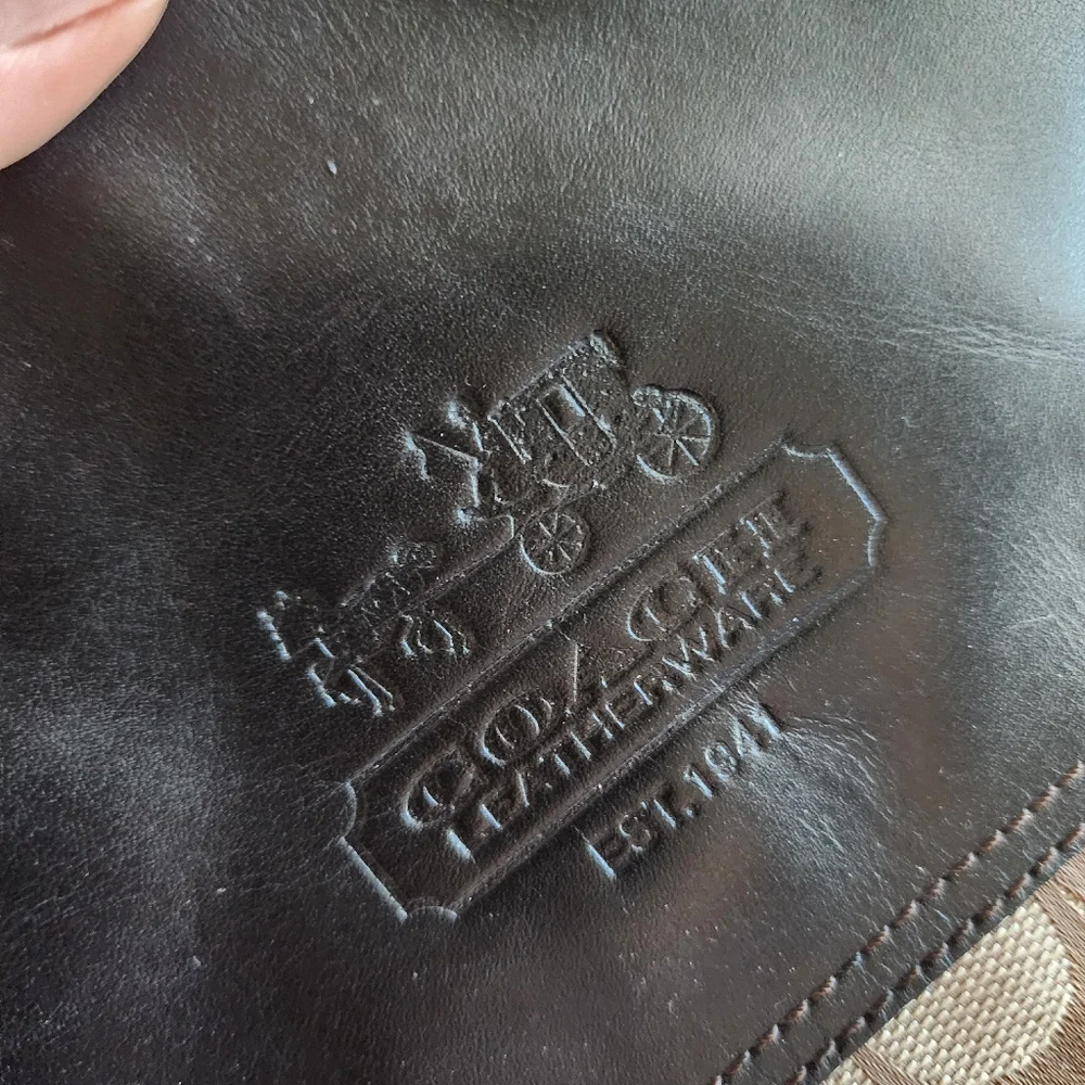 Coach Brown Signature Canvas and Black Leather Over-the-Knee Boots